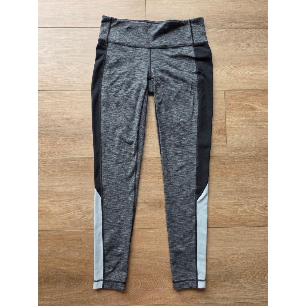 Athleta Gray Space Dye Colorblock Yoga Leggings Womens Size medium